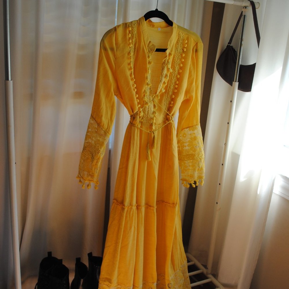 Yellow Boho Dress